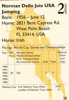 1995 Collect-A-Card Equestrian #58 Norman Dello Joio / Irish Back